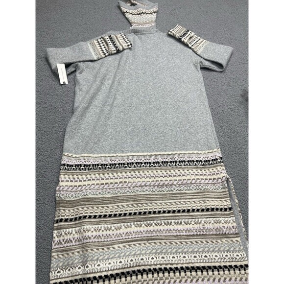 Anthropologie Daily Practice Dress Sweater Women Gray Turtle Neck Boho Sz S NWT - Picture 8 of 13
